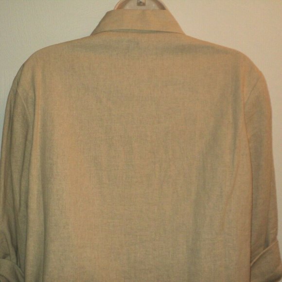 NEW Boston Proper OVERSIZED XS Top Tan Tab Sleeves - Picture 5 of 7